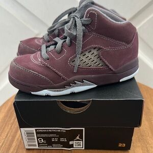 Kids Jordan Retro SE (TD) Deep burgundy